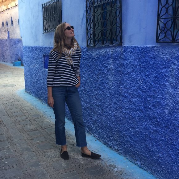 Everlane Tops - everlane boxy breton stripe, three quarter sleeve